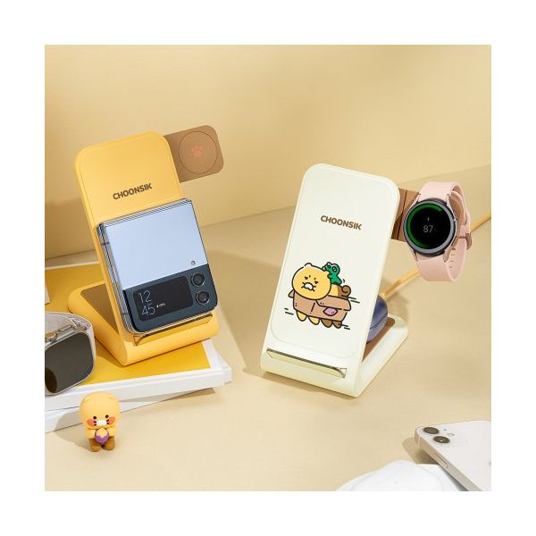 KAKAOFRIENDS PARTNERS 3in1高速ワイヤレス充電器（ギャラクシーウォッチ/アップルウォッチ）