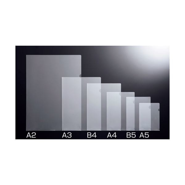 （まとめ） TANOSEE 再生クリアホルダー B5 クリア 1セット（100枚：10枚10パック） 4セット