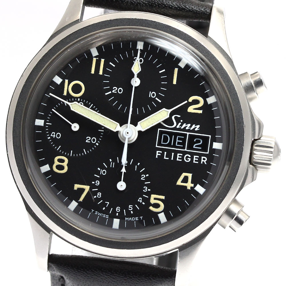 ジン Sinn 356 フリーガー クロノグラフ デイデイト 自動巻き メンズ _887401【中古】