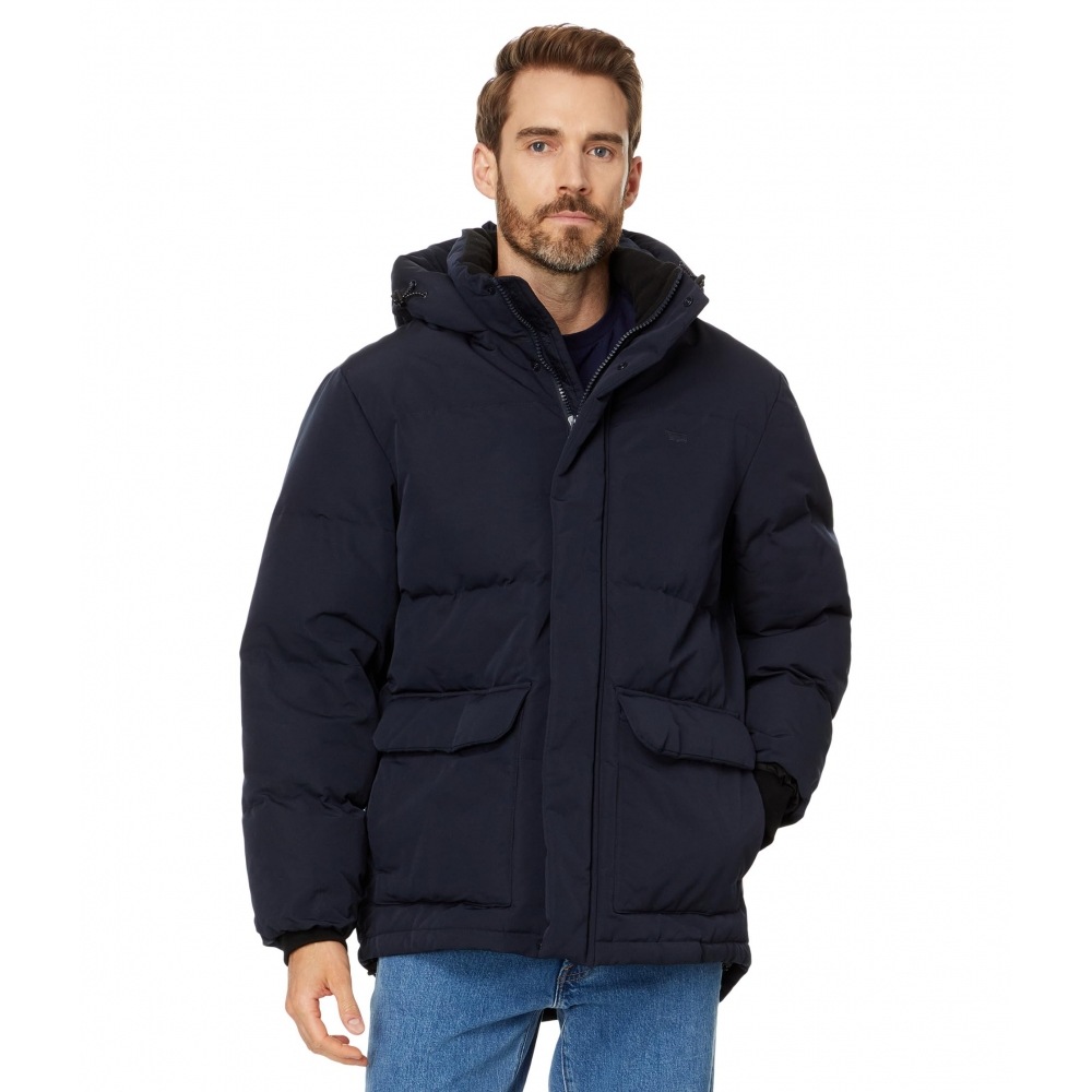 Levis アークティッククロスミッドレングスフード付きパーカーネイビー