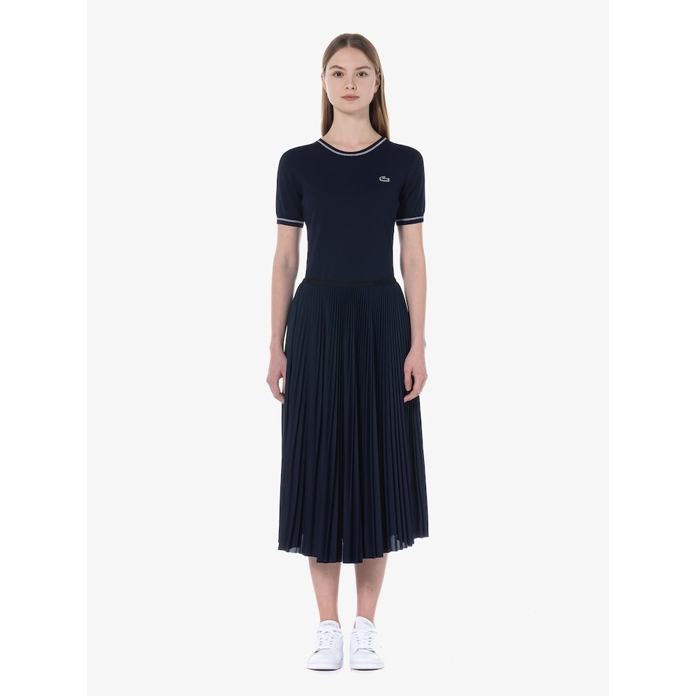 ラコステレディースジャージープリーツスカート JF805E-54G 166 Q2NJF805E-54G166