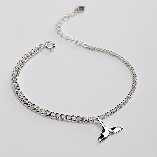 シルバー 925腕輪 贈り物 鯨の尾 鯨 韓国