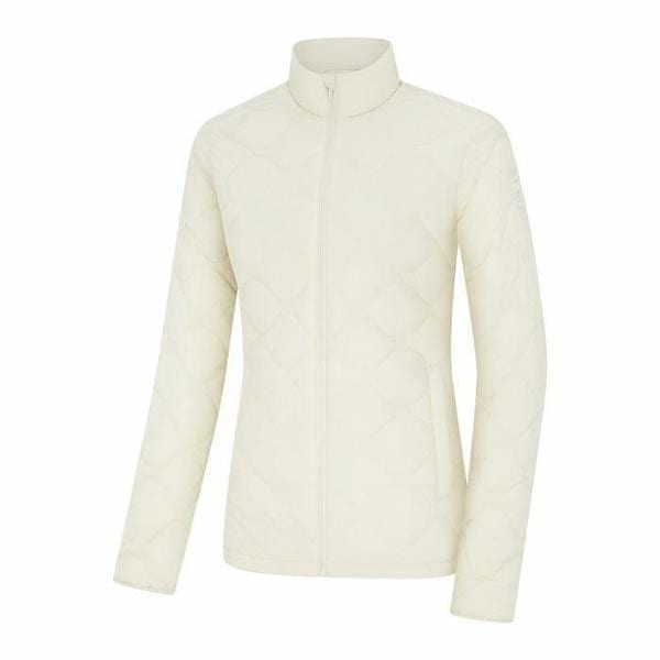 HC03 女性用 軽量 ウェルロン スクエア キルティング 超軽量 パディング ジャンパー (クリーム) KVJ6500W (S41492740)