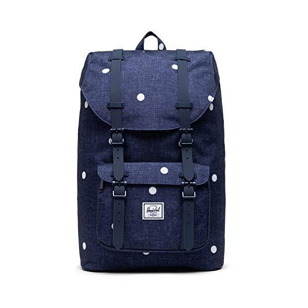Herschel Supply Co. Little America Mid-Volume Polka Dot Crosshatch Peacoat One Size 並行輸入品
