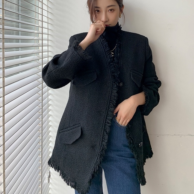 アウター ミディアム丈コート 長袖 Vネック 前開き ボタン ポケット ミディアム丈 かわいい 大人可愛い きれいめ シンプル 上品 おしゃれ かっこいい カジュアル レトロ こなれ感 個性的 主役級