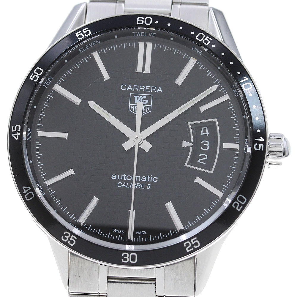 タグホイヤー TAG HEUER WV211M.BA0787 カレラ キャリバー5 デイト 自動巻き メンズ 良品 保証書付き_836966【中古】
