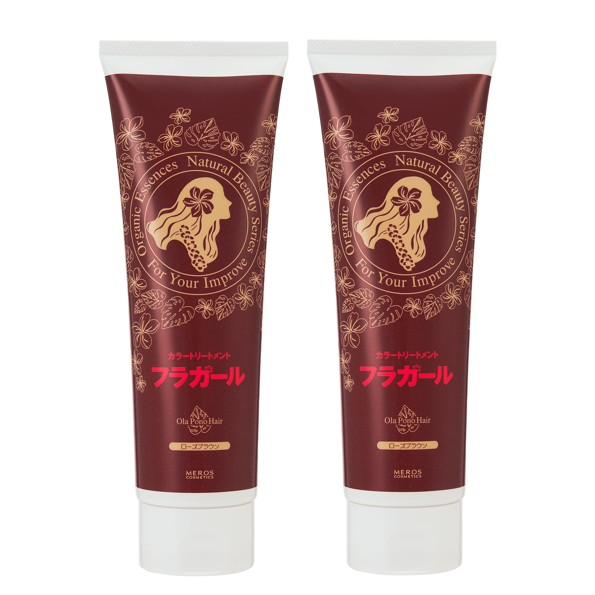 フラガールカラートリートメント ローズブラウン【同色2本セット】ノンジアミン ノンシリコン ノンパラベン ノンアルコール 白髪染め 無添加