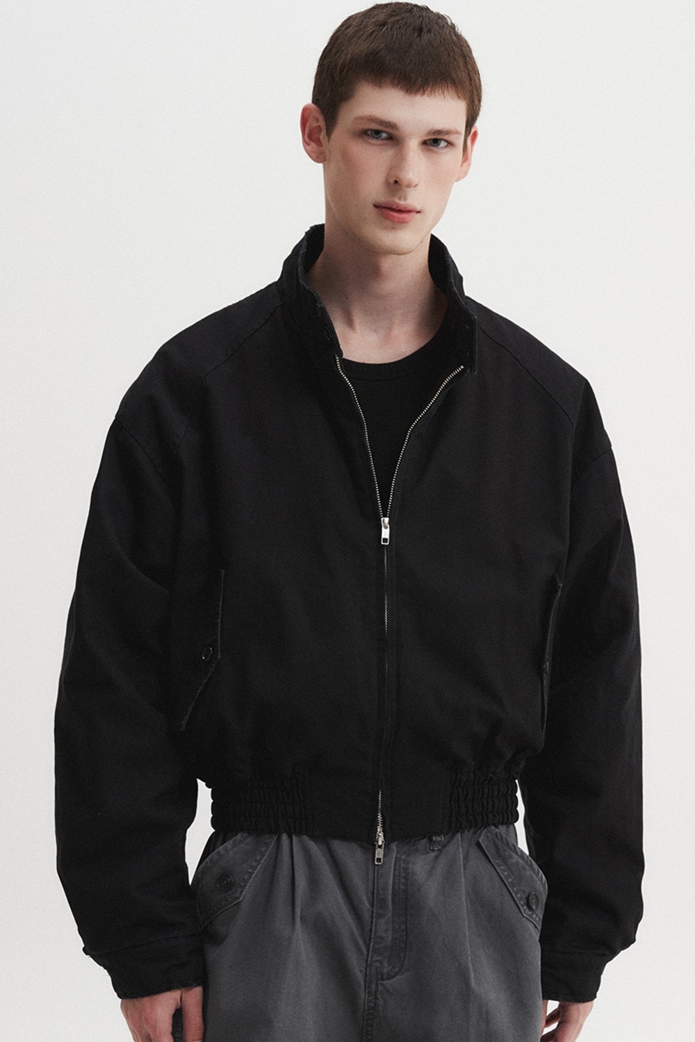 【DNSR】 HARRINGTON JACKET : BLACK