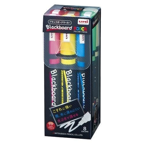 （まとめ買い）ブラックボードポスカ 中字 8色セット PCE2005M8C 00013797 [x3]