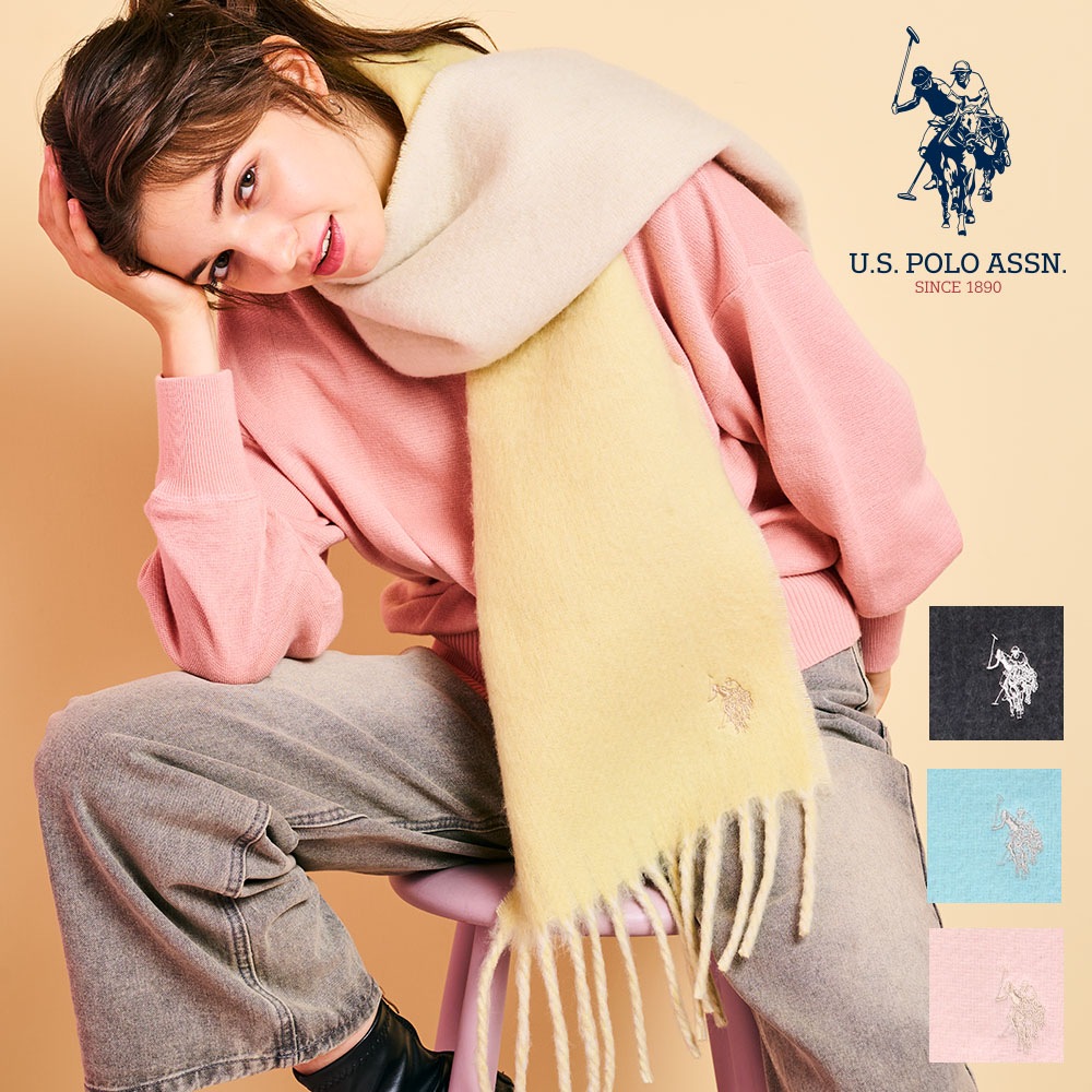 レディースマフラー ストール USPA-2017 レディース 女性 彼女 カップル プレゼント 誕生日 記念日 ブランド 母の日