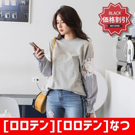 [ロロテン][ロロテン]なつモティブティ ティーシャツ / ソリッド/無知ティーシャツ / 韓国ファッション