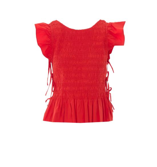 GANNI Women Tunic Tops A1040422 06P Red