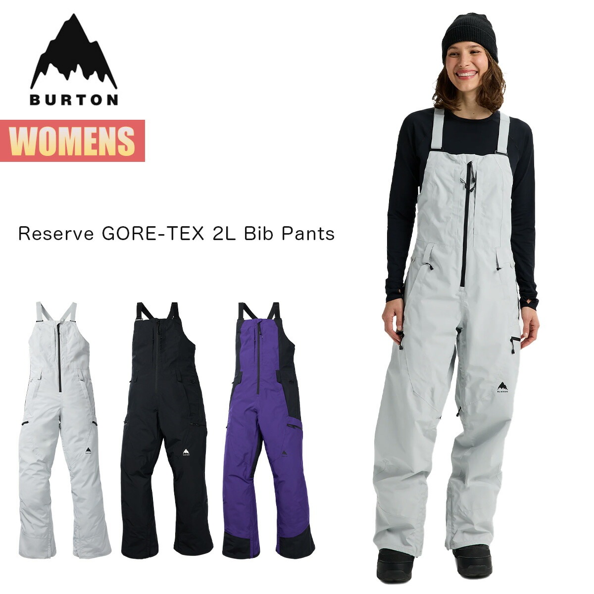 スノーボードウェア レディース ビブパンツ 25-26 リザーブ ゴアテックス 2レイヤー W26JP-302461 Womens Reserve GORE-TEX 2L Bib Pants