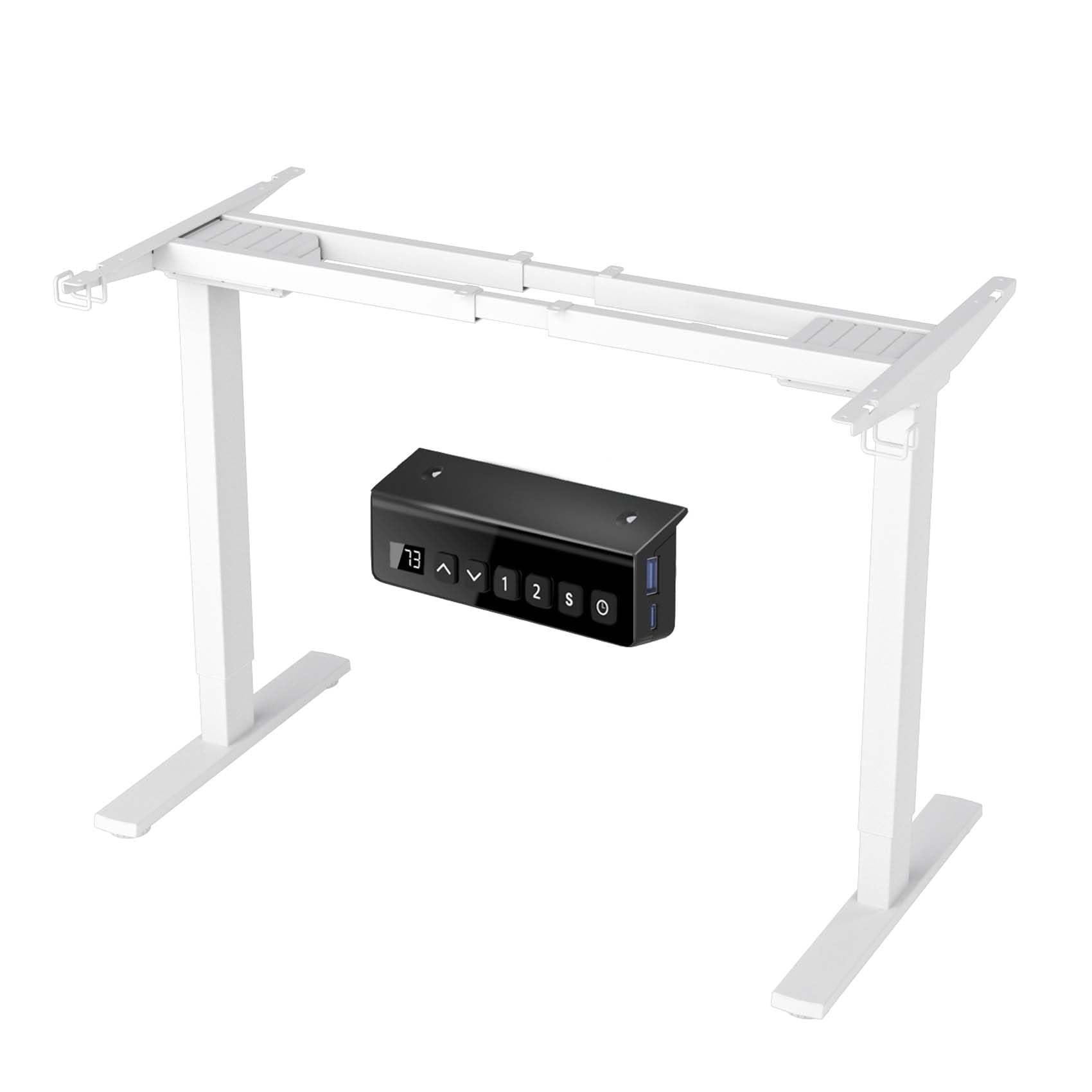 電動昇降デスク スタンディングデスク 電動式昇降デスク 脚 パソコンデスク オフィスワークテーブル 人間工学デスク ゲーミングデスク メモリー機能付き 電動昇降デスク 脚のみ(ホワ 58665