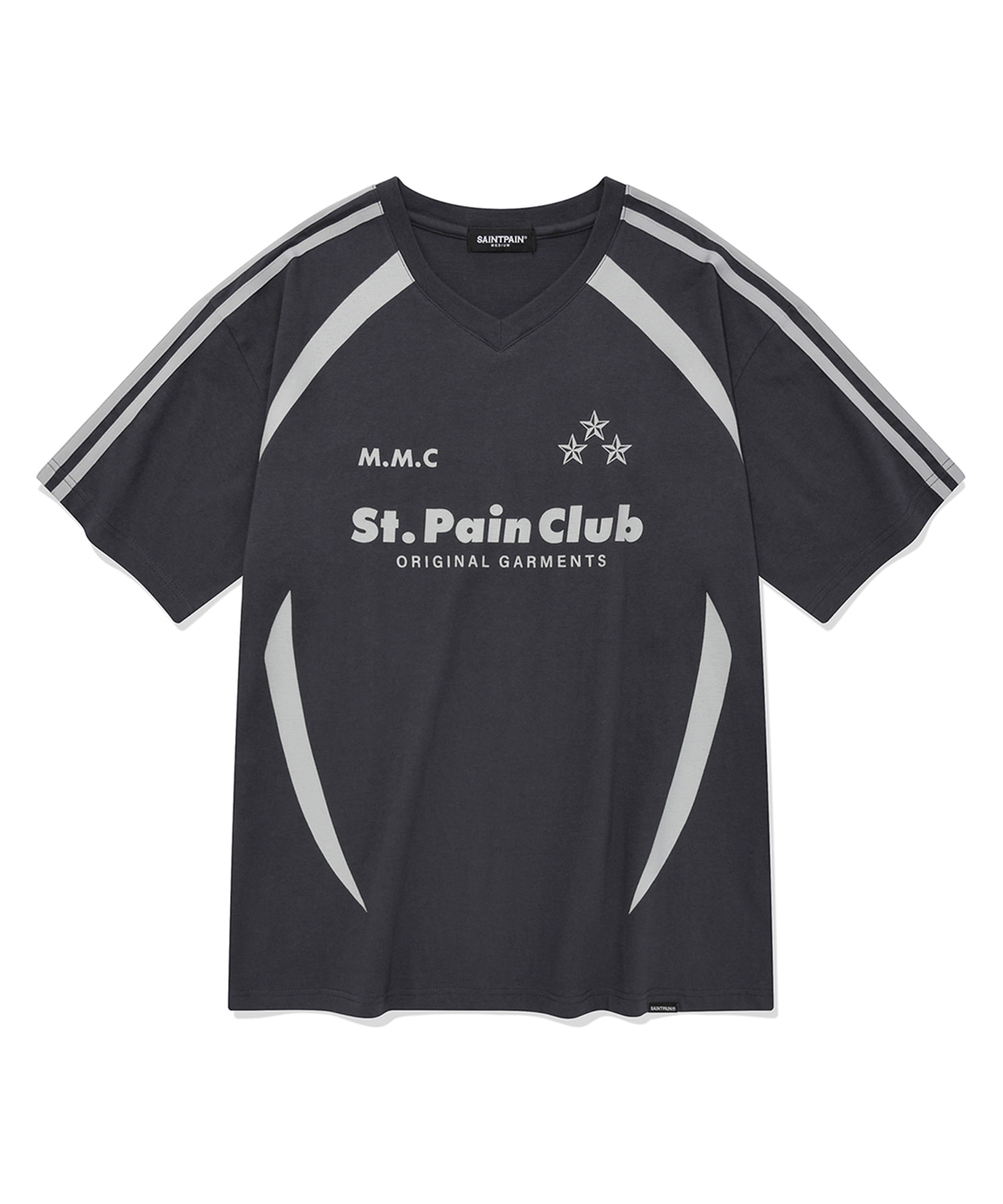 SP M.M.C logo emblem line t-shirt - charcoal