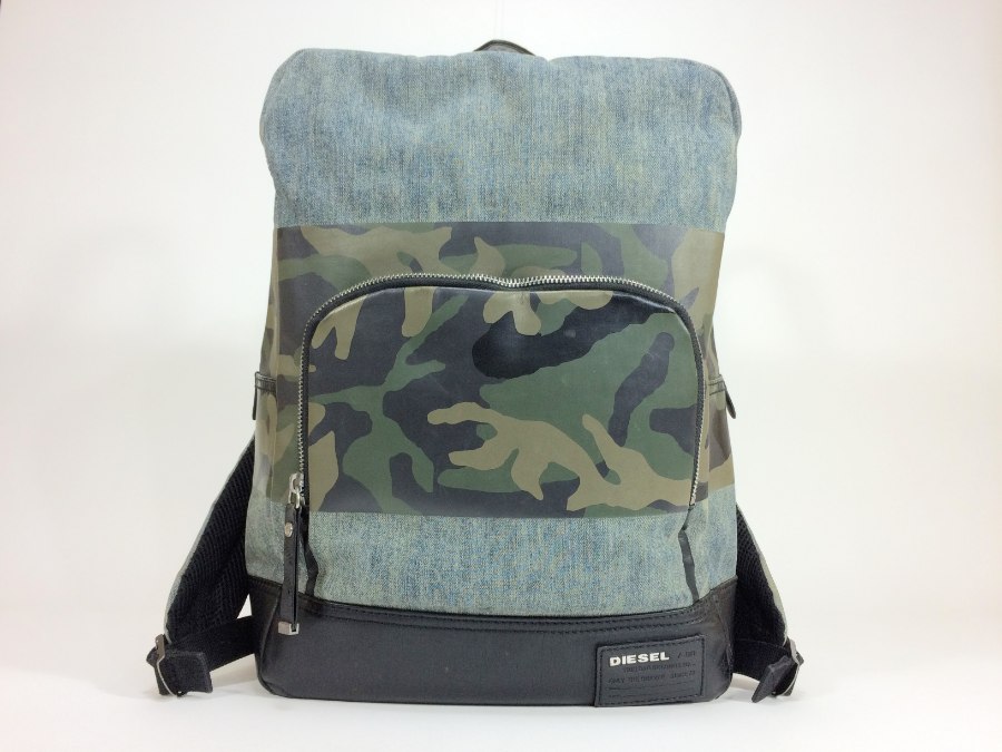 バックパック カモフラ×デニム リュックサック 【中古品】