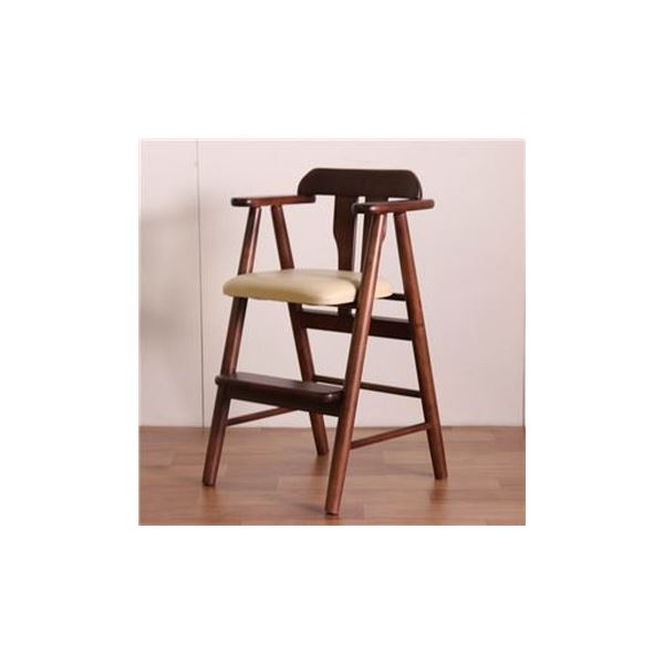 ベビーチェア ダークブラウン キッズチェア 子供用椅子 チェア ダイニングチェア 子供用 天然木 完成品