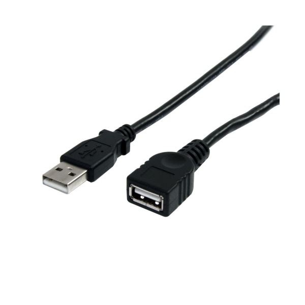 （まとめ）StarTech.com USB2.0延長ケーブル 3m Type A-Type A オス/メス ブラック USBEXTAA10BK 1本 (×5セット)