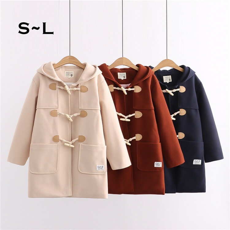 ダッフルコート レディース スクールコート 女子 フード付き ジャケット 中綿 かわいい ゆったり アウター