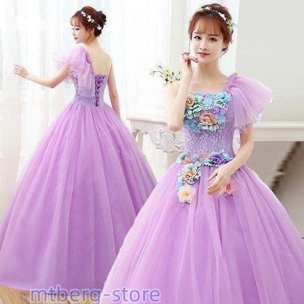 ドレスウェ可愛い花ウエドレスパイン舞台衣装エレショル露背可愛い姫系 h209