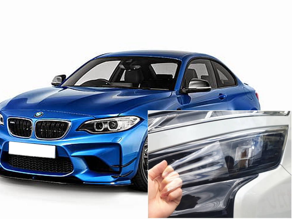 ヘッドライトプロテクションフィルム (BMW M2 F87) 車種専用 カット済み 左右セット ヘッドライト保護 1H30 クーペ