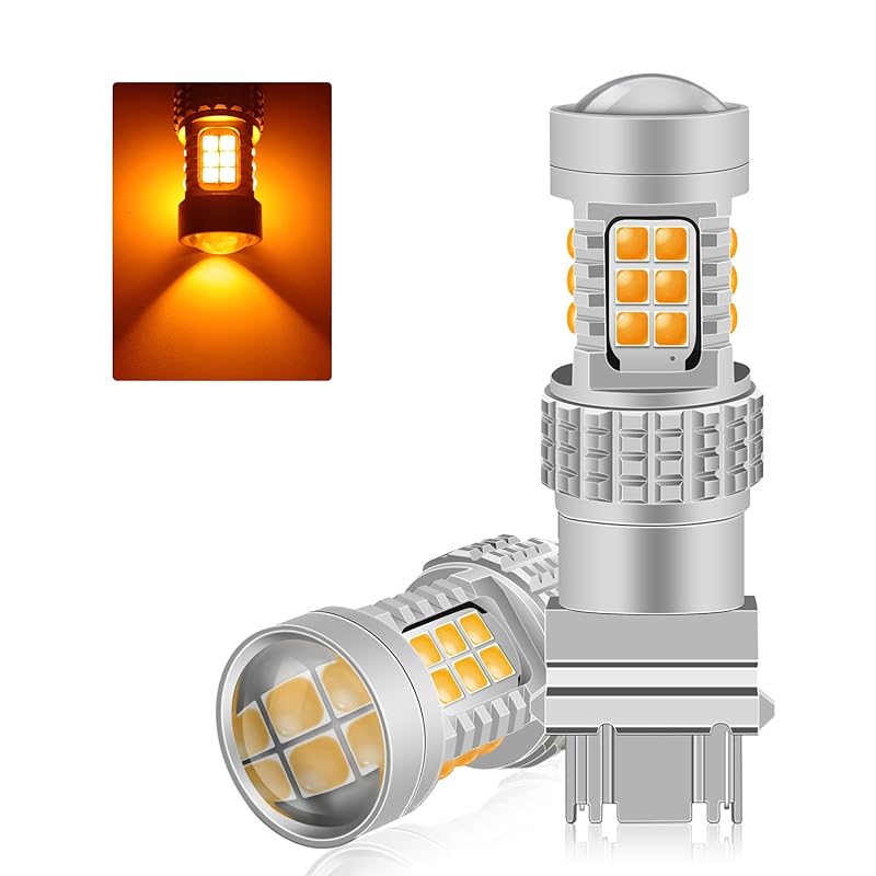Fenikso T25 led シングル アンバー 3156 ウィンカー コーナリングランプ 拡散レンズ付き 30連 3030SMD DC12V 2個