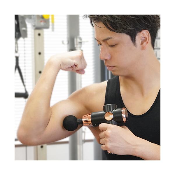 筋膜リリース ガン ブラック 液晶付き マッサージガン 電動 USB充電 軽量 首 肩 腰 全身 電動マッサージガン ((S