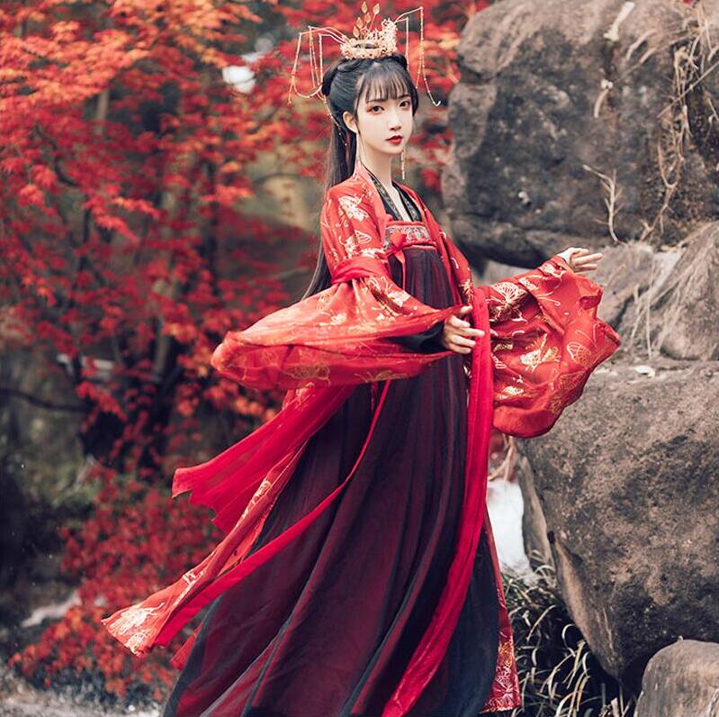 豪華漢服刺繍中国古代宮廷衣装貴妃皇后女王変装華流コスプレ舞台衣装古典チャイナドレス超美しい中華服チャ