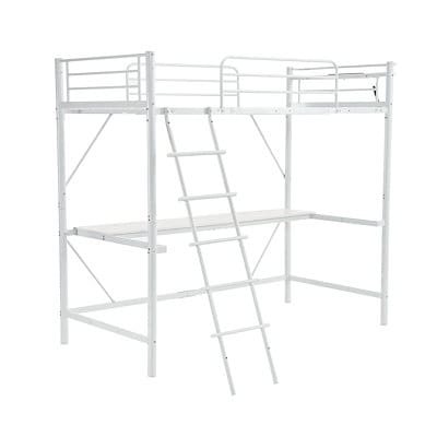 システムベット ロフトベッド シングル コンセント付き White 赤字セール！システムベット ロフトベッド シングル コンセント付きWHITE