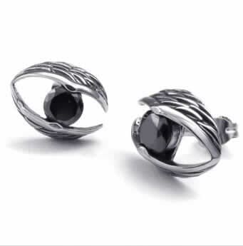 ルシファーステンレスピアス 1個販売 片耳 堕天使 ジルコニア 黒色 ブラック 羽根 翼 悪魔 キャッチ スタッド 20G 20ゲージ 男性 女性 プレゼント 装着簡単 sst-s-00873 5,100円