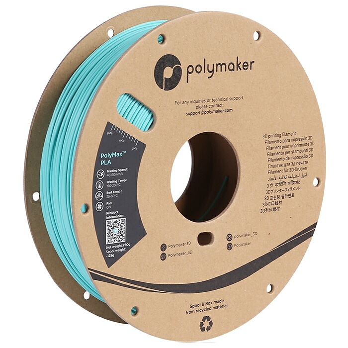フィラメント PolyMax PLA (1.75mm, 0.75kg) Teal