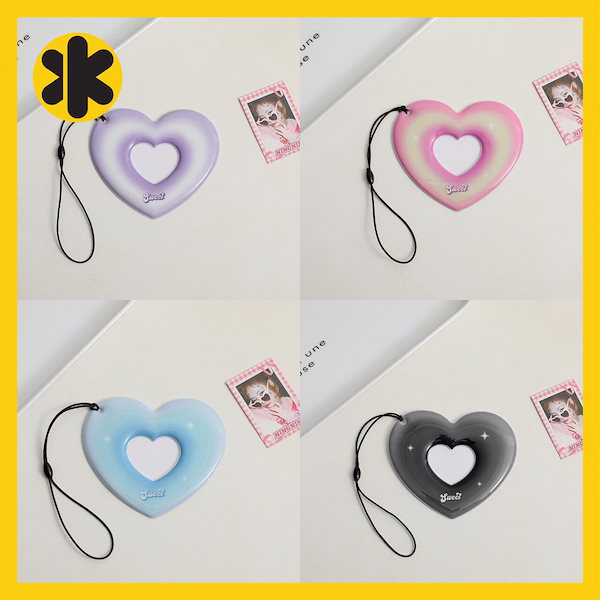 Qoo10] 【ミニフォトカードケース ハート】 証明