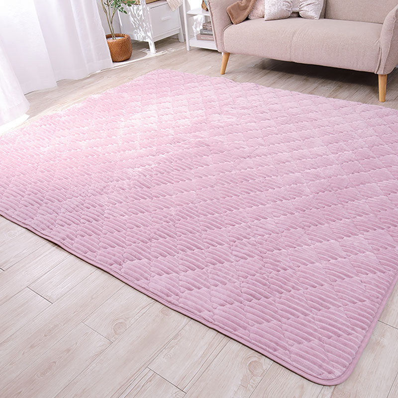キルトラグ ラグ ラグマット ふんわり 心地よい キルトデザイン 洗い可 滑り止め付き 190×240