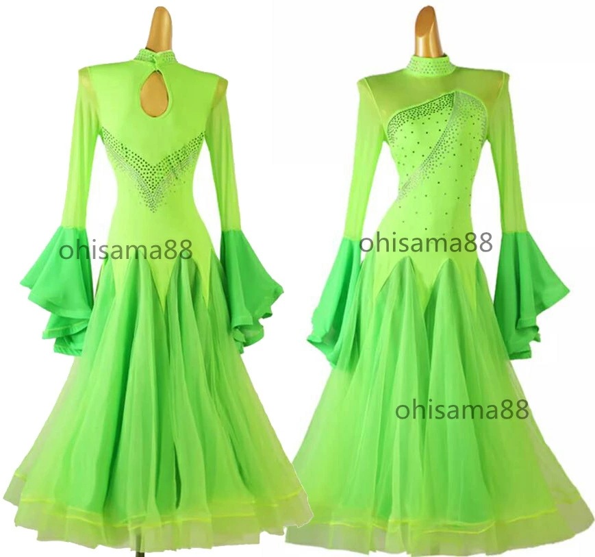 【目玉商品～超人気】社交ダンスドレス モダン衣装 可愛い 団体ウエア ワルツ モダンドレス 社交ダンス衣装 競技用のドレス スタンダードドレス 試合 ダンスウェア ステージ衣装 発表会ドレス