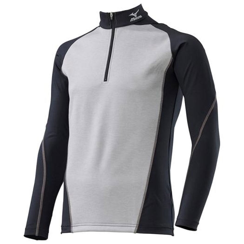 防風ストレッチハイネックハーフジップシャツ長袖 ワーキング用品 アンダーウエア (F2JJ8580)