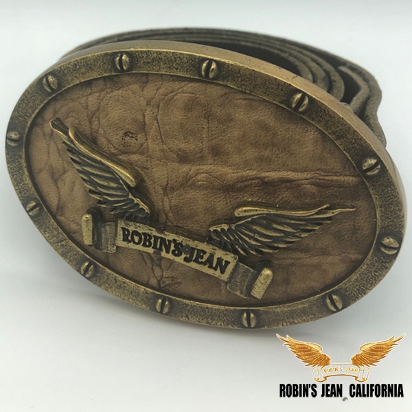 ロビンズジーン ベルト 02-03 ROBIN S JEAN メンズ レディース レザーベルト ビンテージ ブラック ウィング バックル ロビンジーンズ safari