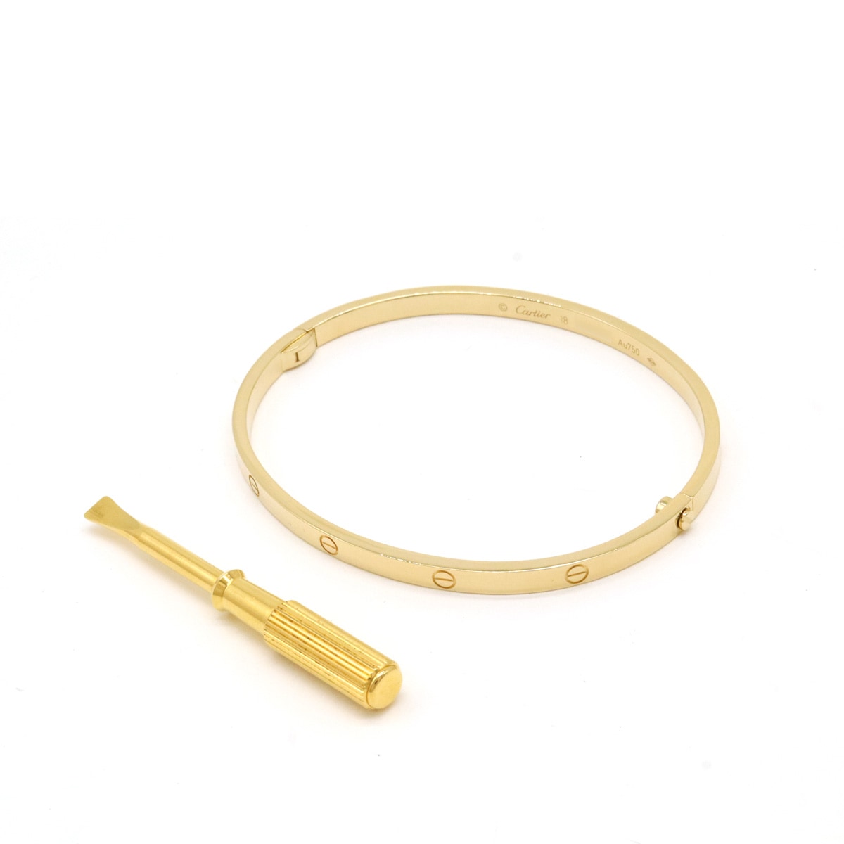 ラブブレス ブレスレット スモールモデル SM バングル K18YG 750YG イエローゴールド #18 B604751