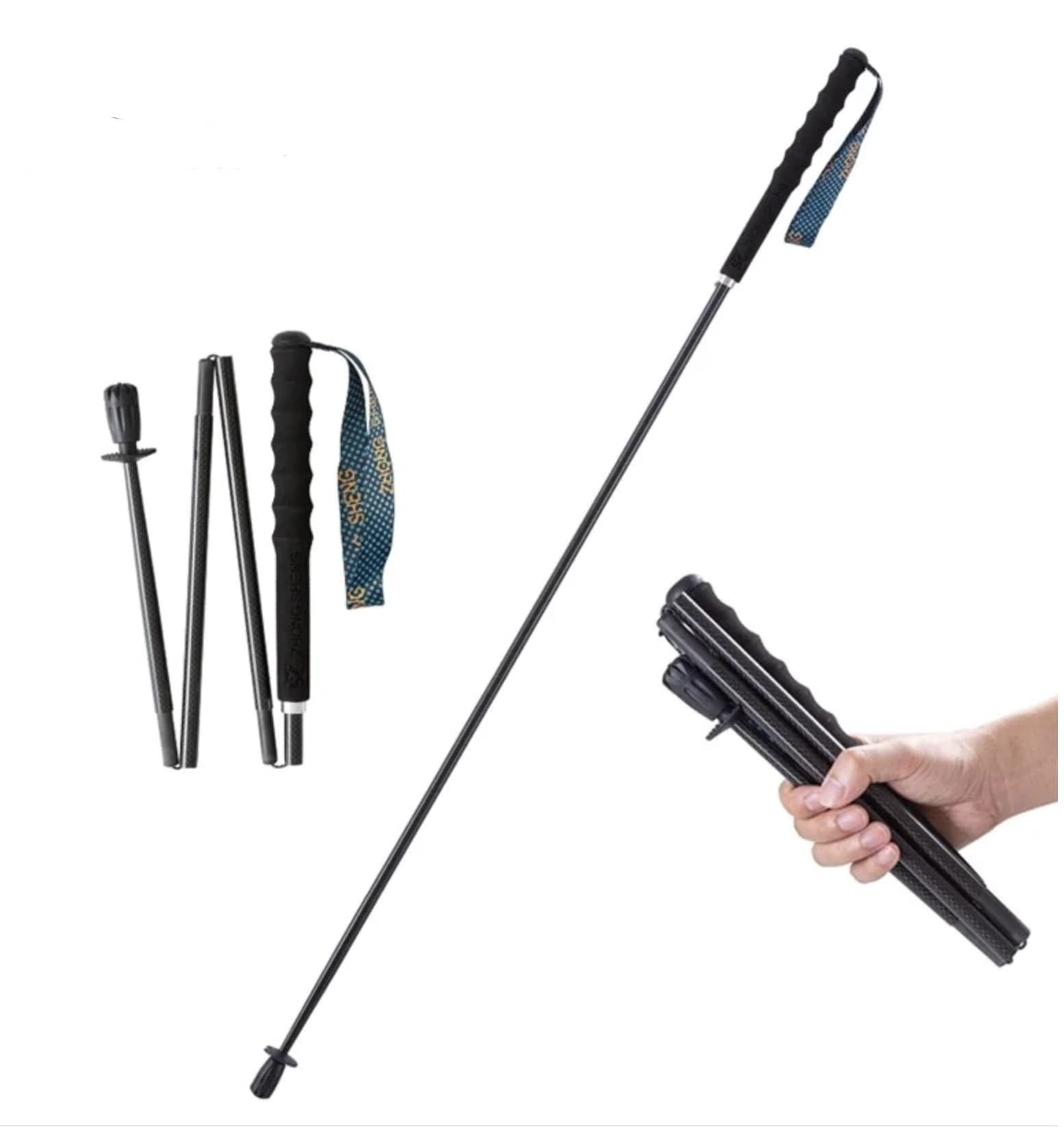 トレッキングポール 超軽量110g カーボンファイバー製 折りたたみ式 ポータブル 登山 ハイキング ウォーキング用 7,727円