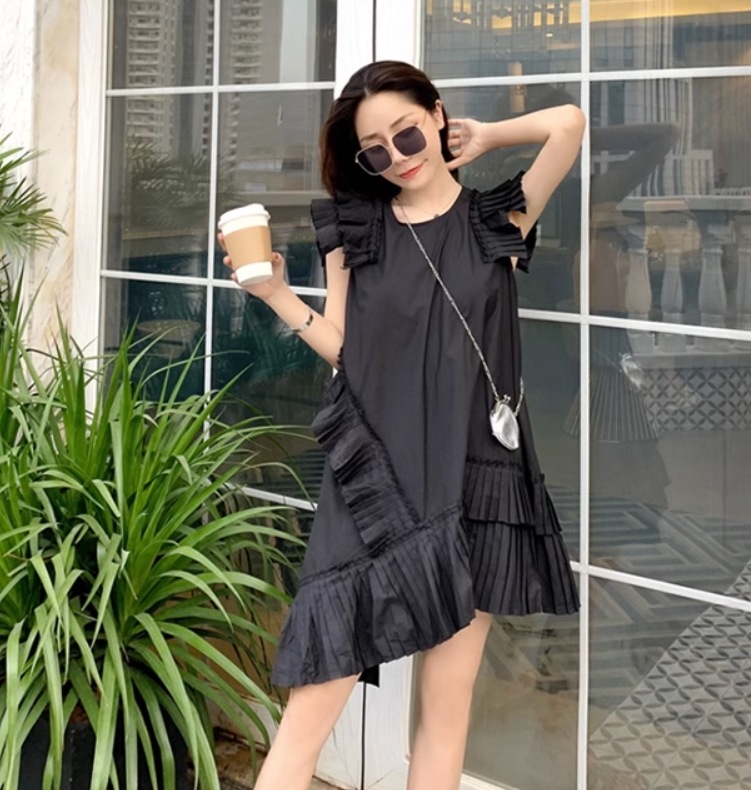 ワンピース デート モテアイテム チュニックワンピース フリル 半袖 シフォン 大人可愛い きれいめ 上品 おしゃれ かっこいい 大人可愛い ラブリー キュート ガーリー クール モード系 セクシー