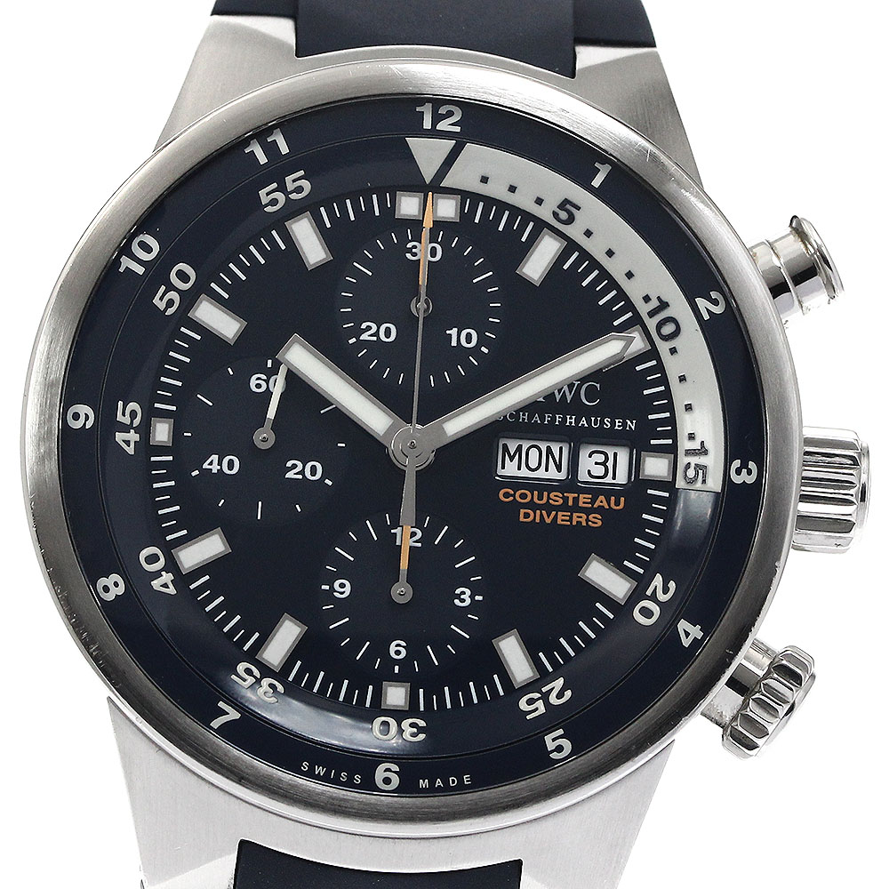 IWC IWC SCHAFFHAUSEN IW378201 アクアタイマー クストダイバー デイデイト 自動巻き メンズ _849678【中古】