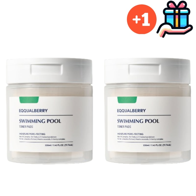[韓国人気1+1] プール トナーパッド 70枚 (220ml) + 70枚 (220ml) 総140枚 拭き取り化粧水スキンケア 天然成分 角質ケア 皮脂ケア 毛穴 水分 老廃物除去 肌バリア ヒア