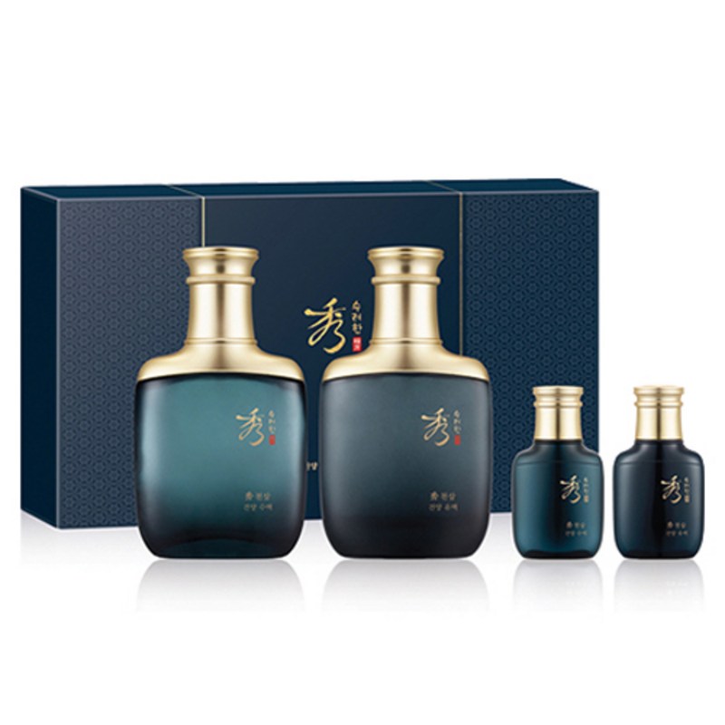 [Sooryehan] 天参 乾陽 化粧品 2点セット 樹液140ml + 20ml + 乳液140ml + 20ml 1セット / スキンケア セト / / 秀麗韓