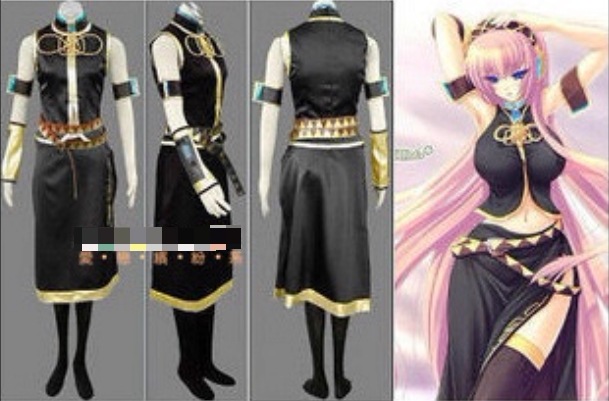 Z VOCALOID 巡音ルカの服 コスプレ衣装 + イヤホン アニメ 変装 コスチューム 仮装