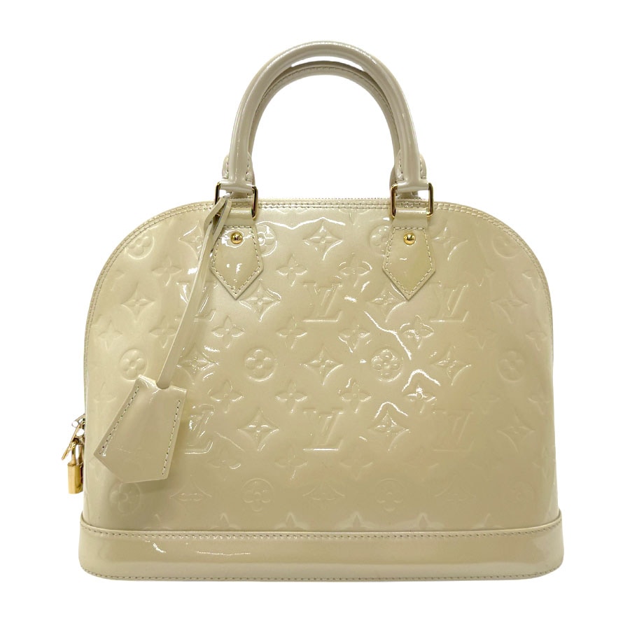 ルイ ヴィトン LOUIS VUITTON ハンドバッグ モノグラムヴェルニ アルマPM パテントレザー ライトベージュ ゴールド レディース z2831