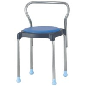 【本物新品保証】 丸イス ノーリツイス BC-535 ブルー 背付固定脚 BL 椅子