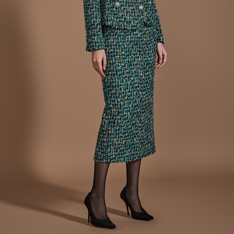 ベルト セット ツイード ウール スカート