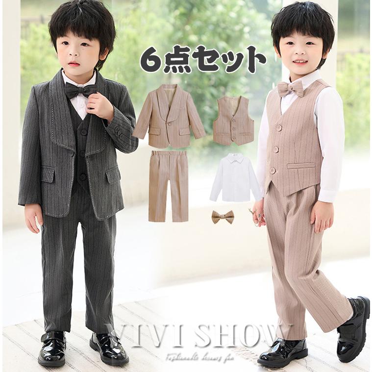 【SNS大人気】キッズ 子供 6点セット 男の子 子供服 キッズ 男児 おしゃれ 入学式 卒業式 結婚式