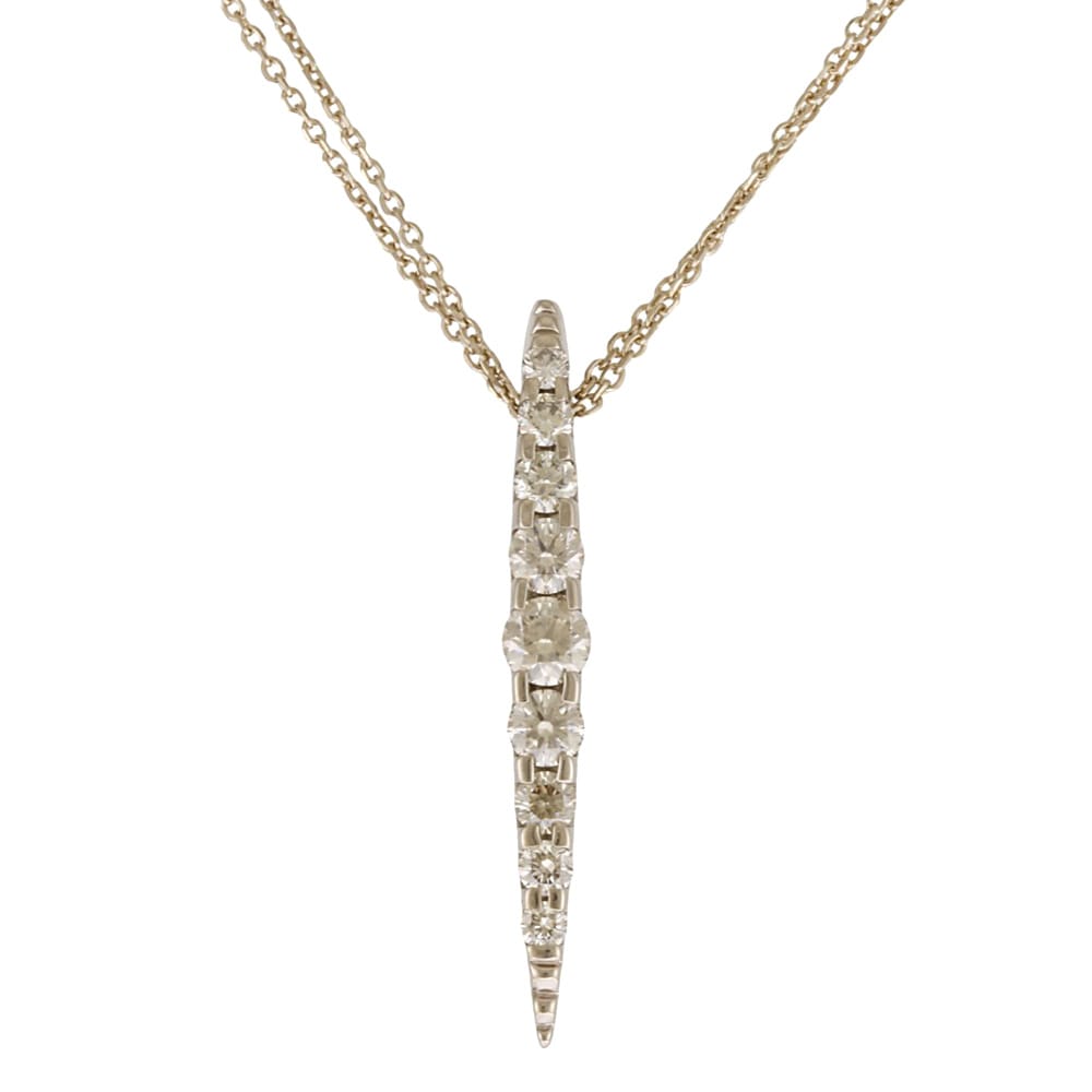 カシケイ ネイキッド ネックレス 18金 K18ホワイトゴールド ダイヤモンド KASHIKEY 中古 美品