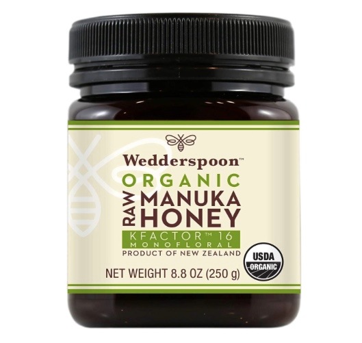 【Wedderspoon 生オーガニック マヌカ ハニー K ファクター 16+ 非低温殺菌】250g 本物のニュージーランド ハニー 非 GMO スーパーフード