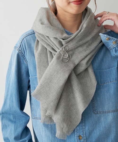 [最安値挑戦]ストール ブローチツキストール レディース